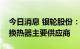 今日消息 银轮股份：子公司为热泵厂商水侧换热器主要供应商