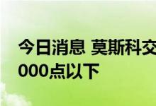 今日消息 莫斯科交易所指数5年来首次收于2000点以下