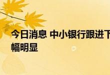 今日消息 中小银行跟进下调存款利率 中长期存款挂牌价降幅明显