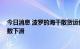 今日消息 波罗的海干散货运价指数走软 因海岬型船运价指数下滑