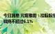 今日消息 元隆雅图：控股股东及其一致行动人、董事拟合计减持不超过6.1%