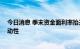 今日消息 季末资金面利率抬升 央行净投放超千亿元呵护流动性