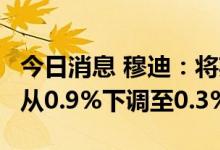 今日消息 穆迪：将英国2023年GDP增长预期从0.9%下调至0.3%