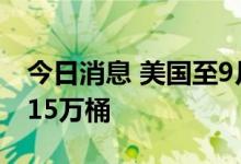 今日消息 美国至9月23日当周API原油库存415万桶