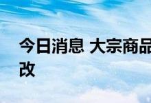 今日消息 大宗商品价格回落弱势格局短期难改