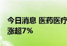 今日消息 医药医疗器械板异动拉升 大博医疗涨超7%