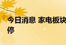 今日消息 家电板块持续走低 长虹华意触及跌停