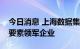 今日消息 上海数据集团成立，致力成为数据要素领军企业