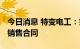 今日消息 特变电工：签订402.21亿元多晶硅销售合同