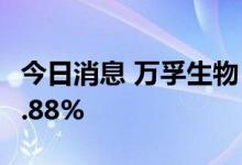 今日消息 万孚生物：汇垠天粤拟减持不超过1.88%