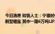 今日消息 知情人士：宁德时代旗下时代思康已规划11万吨新型锂盐 其中一期6万吨LIFSI已投产