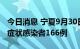 今日消息 宁夏9月30日新增确诊病例4例、无症状感染者166例