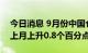 今日消息 9月份中国仓储指数升至52.0% 较上月上升0.8个百分点