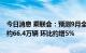 今日消息 乘联会：预测9月全国新能源狭义乘用车批发销量约66.4万辆 环比约增5%