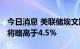 今日消息 美联储埃文斯：预计2023年初利率将略高于4.5%