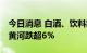 今日消息 白酒、饮料制造板块震荡走低 兰州黄河跌超6%