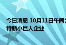 今日消息 10月11日午间公告一览：奥海科技被认定为专精特新小巨人企业