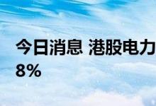 今日消息 港股电力股逆市上扬 大唐发电涨超8%