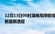 12月13日00时湖南湘潭疫情人数总数及湘潭疫情目前总人数最新通报