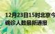 12月23日15时北京今日疫情数据及北京疫情确诊人数最新通报