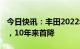 今日快讯：丰田2022年在华销量同比减0.2%，10年来首降