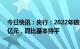 今日快讯：央行：2022年债券市场共发行各类债券61.9万亿元，同比基本持平