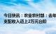 今日快讯：农业农村部：去年粮食增产74亿斤，农民人均可支配收入迈上2万元台阶