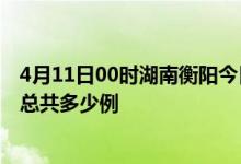 4月11日00时湖南衡阳今日疫情最新报告及衡阳疫情到今天总共多少例