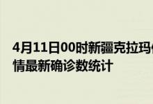 4月11日00时新疆克拉玛依疫情累计确诊人数及克拉玛依疫情最新确诊数统计