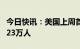 今日快讯：美国上周首次申领失业救济人数为23万人