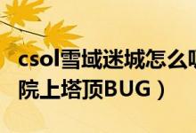 csol雪域迷城怎么吸引boss（CSOL暮色修道院上塔顶BUG）