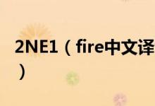 2NE1（fire中文译音歌词 不要罗马音 谢谢了）