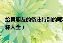 给男朋友的备注特别的昵称沙雕（给男朋友的备注特别的昵称大全）