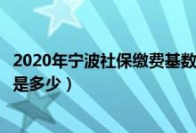 2020年宁波社保缴费基数是多少（年浙江宁波社保缴费基数是多少）