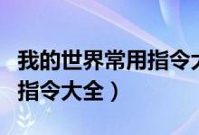 我的世界常用指令大全手机版（我的世界常用指令大全）