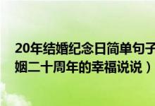 20年结婚纪念日简单句子（结婚20年纪念日的唯美句子 婚姻二十周年的幸福说说）