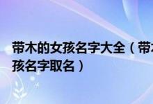 带木的女孩名字大全（带木字的女宝宝名字120个 带木的女孩名字取名）