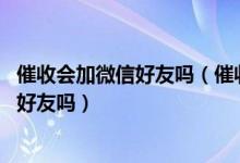 催收会加微信好友吗（催收加微信要通过吗 催收能看到微信好友吗）