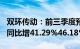 双环传动：前三季度预盈5.79亿元5.99亿元，同比增41.29%46.18%