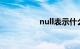 null表示什么知识介绍