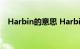 Harbin的意思 Harbin什么意思知识介绍