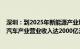 深圳：到2025年新能源产业增加值达1000亿元，智能网联汽车产业营业收入达2000亿元