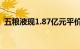 五粮液现1.87亿元平价大宗交易，机构买入