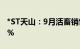 *ST天山：9月活畜销售收入同比上涨529.56%