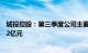 城投控股：第三季度公司主要房地产项目新增签约金额26.22亿元