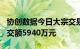 协创数据今日大宗交易折价成交270万股，成交额5940万元