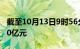 截至10月13日9时56分，北向资金净流出超20亿元