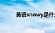 英语snowy是什么意思知识介绍