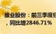 维业股份：前三季度归母净利润2255.78万元，同比增2846.71%