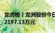 龙虎榜丨龙洲股份今日涨停，著名刺客净买入2197.13万元